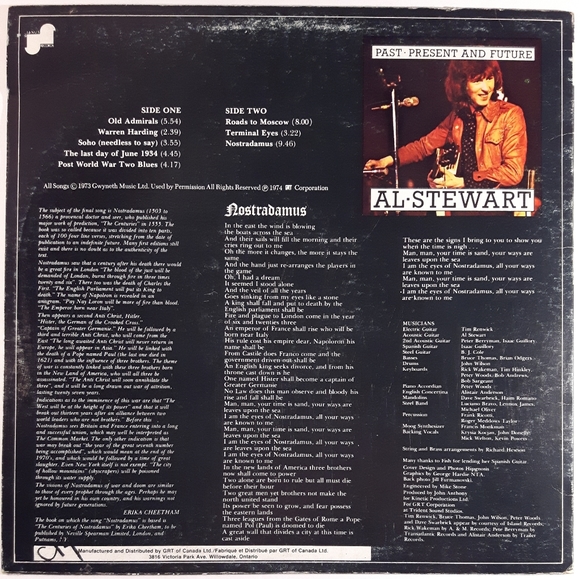 Al Stewart - Past, Present and Future - Vinyl LP Record - Picture 2 of 4